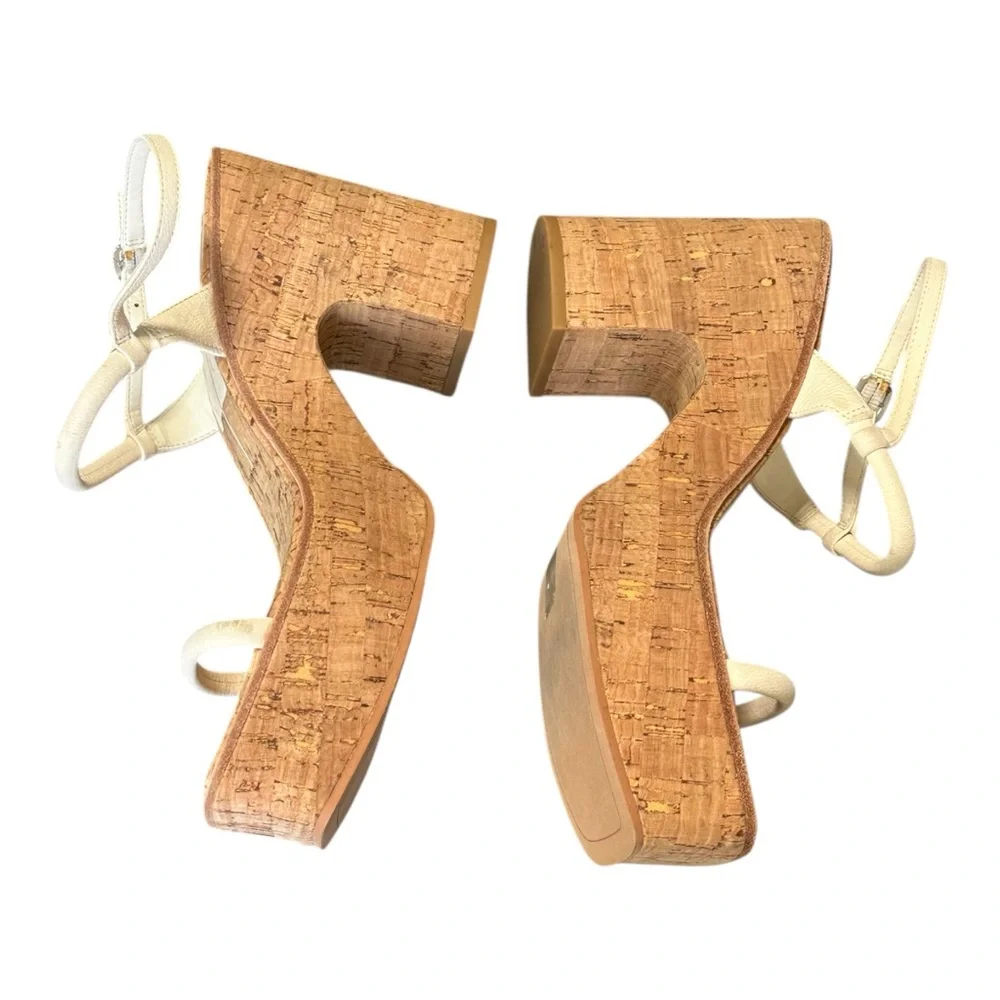 Dolce Vita Jodie Sandals Womens Size 9 Natural Strappy Cork Platform A1021 - Picture 4 of 7